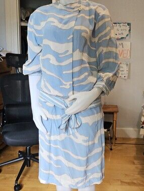 Hanae Mori Paris Vintage Silk Skirt Suit NWOT